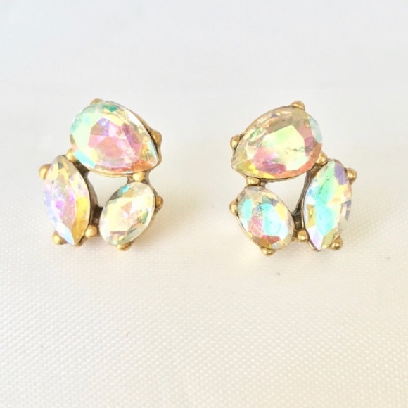 J.Crew Iridescent Crystal Stud Earrings - Picture 2 of 3